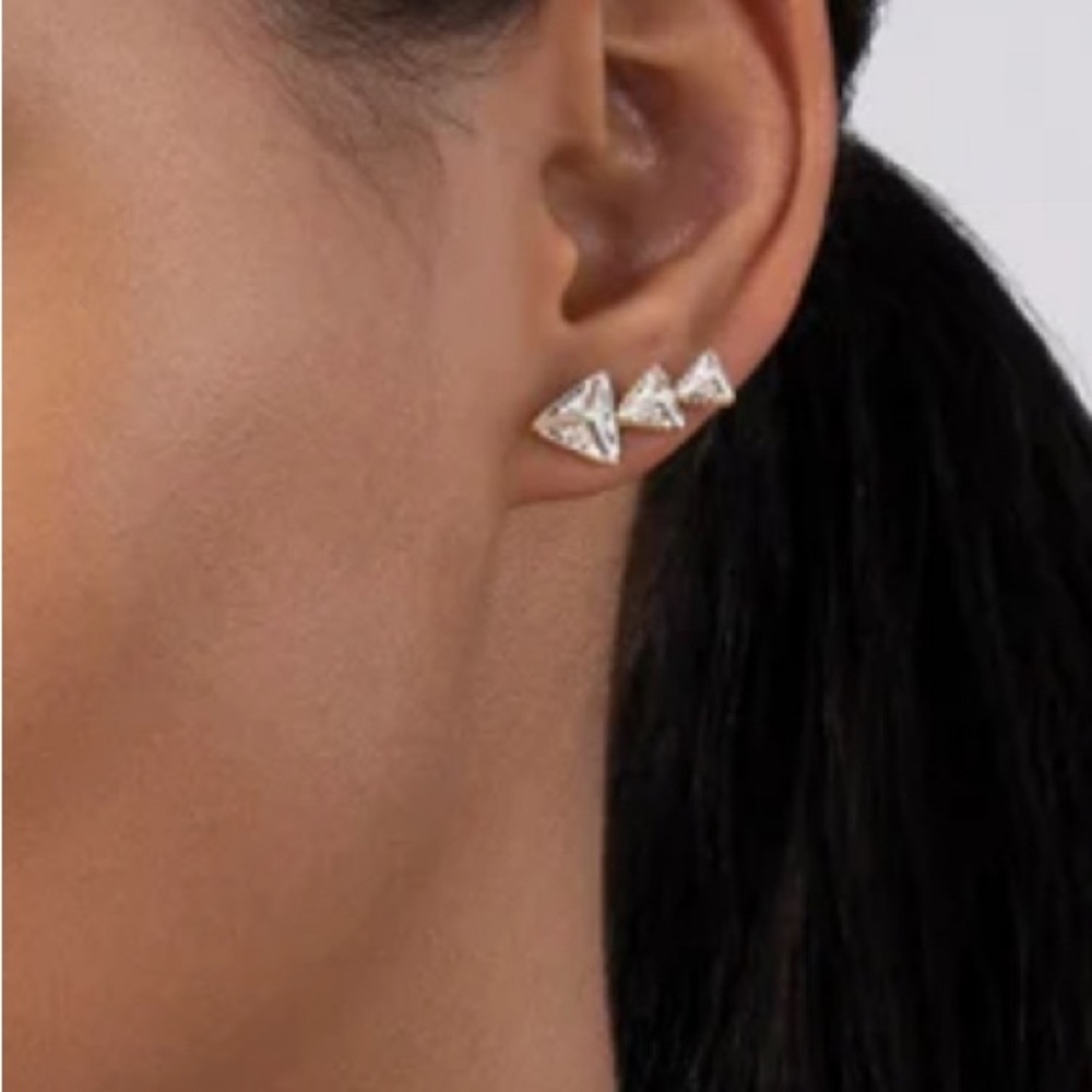 Lagos Pyramid Crawler Diamond Stud Earrings